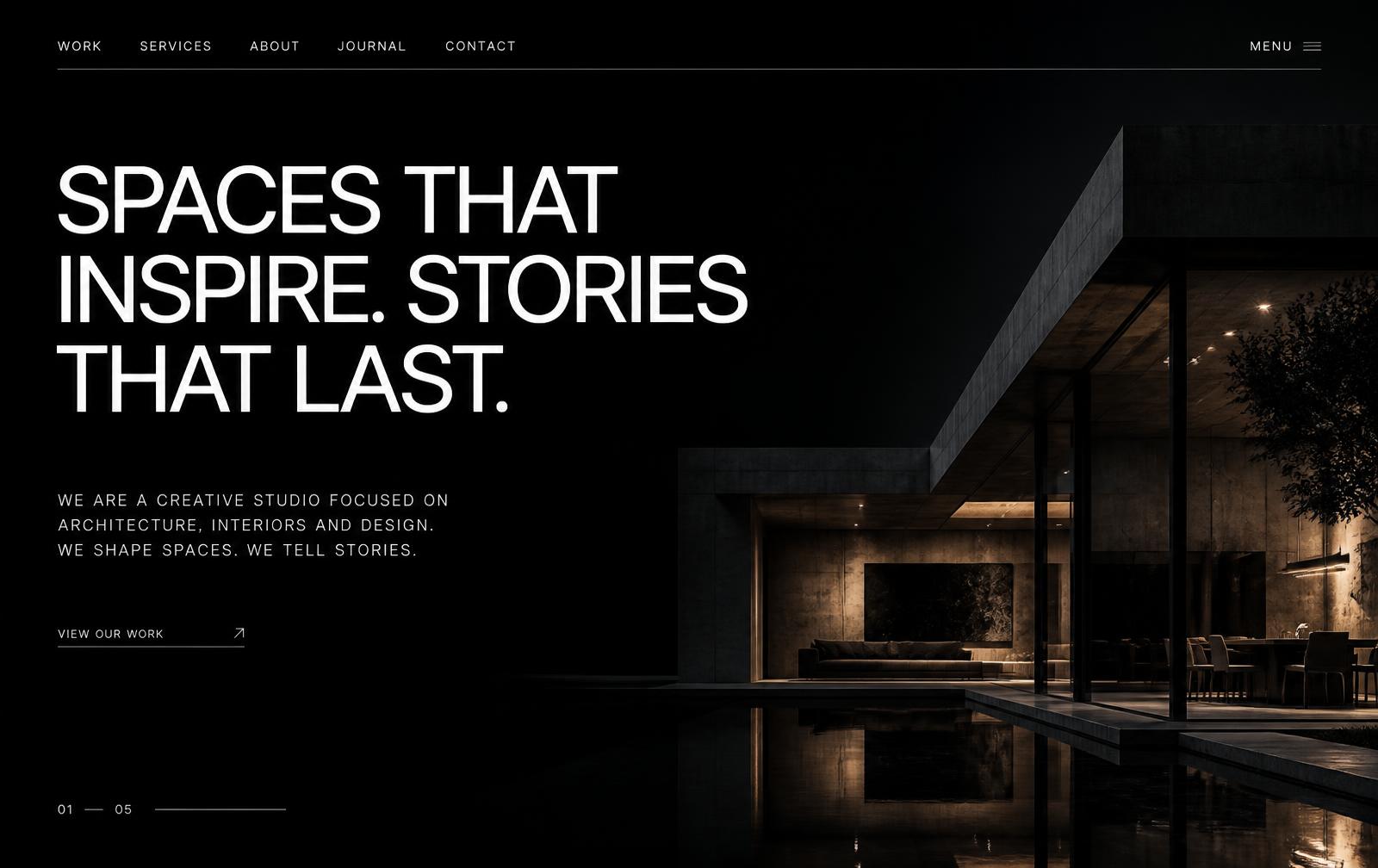 Modern redesign concept of a fictional business website